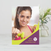 Einladung zu Wavy Design Foto Fitness (Stehend Vorderseite)