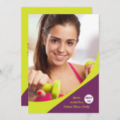 Einladung zu Wavy Design Foto Fitness (Vorne/Hinten)