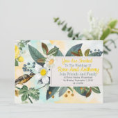 Einladung zu weichem Blumenmuster (Stehend Vorderseite)