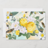 Einladung zu weichem Blumenmuster (Rückseite)