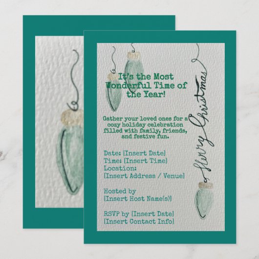 Einladung zu Weihnachten (Vorne/Hinten)