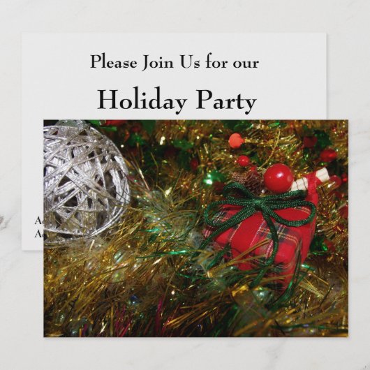 Einladung zu Weihnachten (Vorne/Hinten)