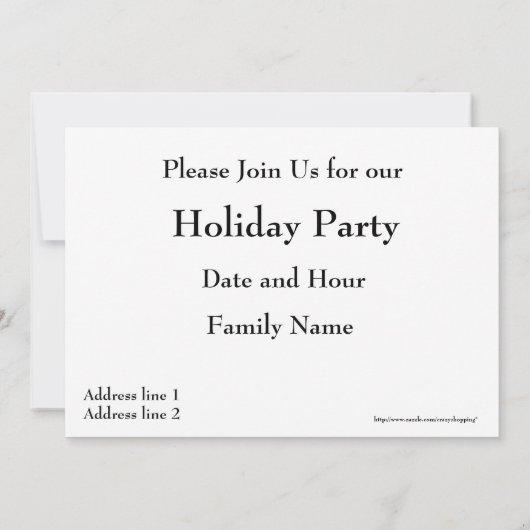 Einladung zu Weihnachten (Rückseite)