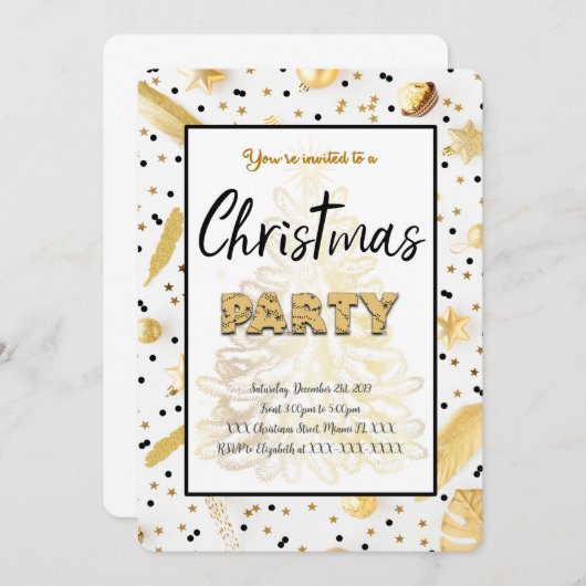 Einladung zu Weihnachten (Vorne/Hinten)