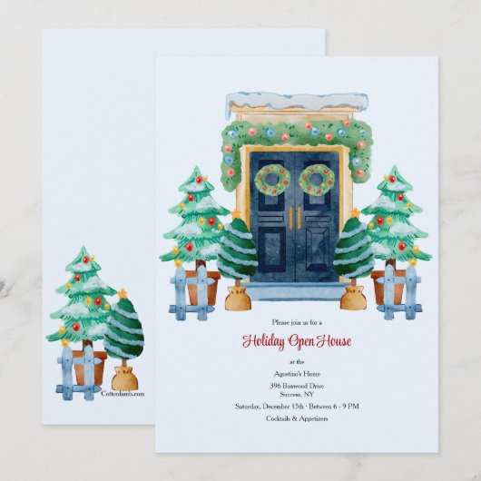 Einladung zu Weihnachten (Vorne/Hinten)