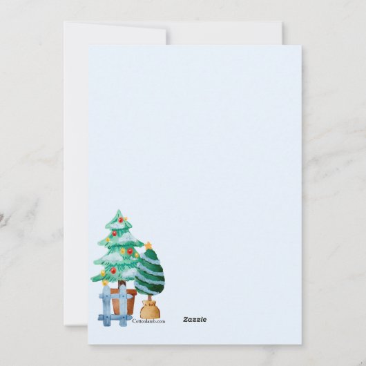 Einladung zu Weihnachten (Rückseite)