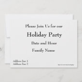 Einladung zu Weihnachten (Rückseite)