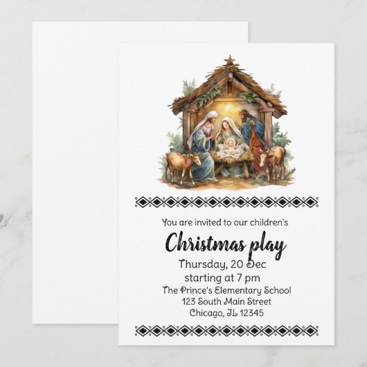 Einladung zu Weihnachten (Vorne/Hinten)