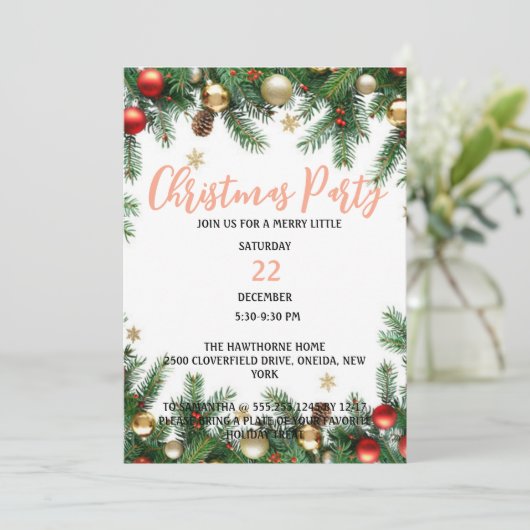 Einladung zu Weihnachten, Feierabend Einladung (Stehend Vorderseite)