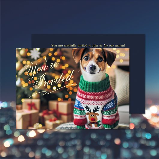 Einladung zu Weihnachten Foto Foil