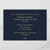 Einladung zu Weihnachten Foto Foil (Rückseite)