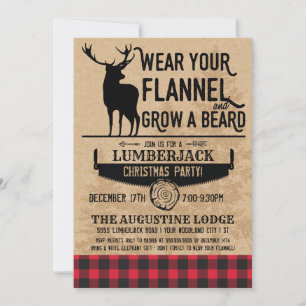 Einladung zu Weihnachten Lumberjack - Buffalo Kari