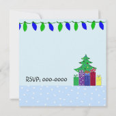 Einladung zu Weihnachten oder Feiertagen (Rückseite)