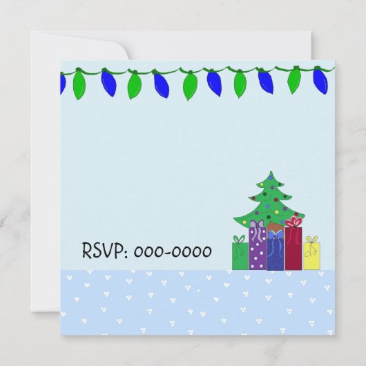 Einladung zu Weihnachten oder Feiertagen (Rückseite)