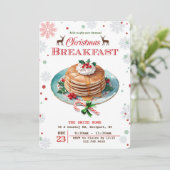 Einladung zu Weihnachten Pancakes (Stehend Vorderseite)