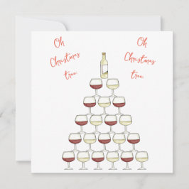 Einladung zu Weihnachten; Weinbaum; Weinglas