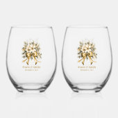 Einladung zu Weihnachten Winterberry Weinglas Ohne Stiel (Rückseite)