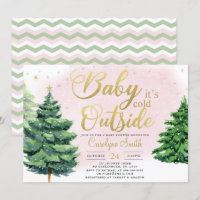 Einladung zu Weihnachts-Girl-Babydusche