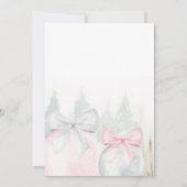 Einladung zu Weihnachts-Girl-Babydusche (Rückseite)