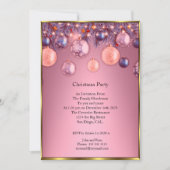 Einladung zu Weihnachts-Party Pink (Vorderseite)
