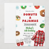 Einladung zu Weihnachts-Pyjama-Donuts (Vorne/Hinten)