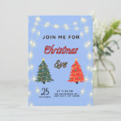 Einladung zu Weihnachtsabend (Stehend Vorderseite)