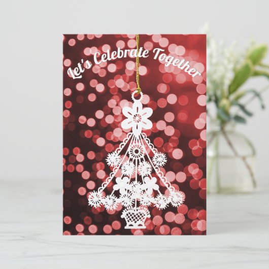 Einladung zu Weihnachtsbaum (Stehend Vorderseite)