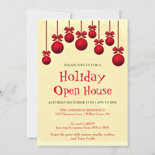 Einladung zu Weihnachtsfeiern (Vorderseite)