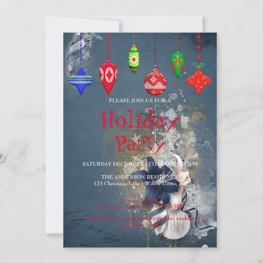 Einladung zu Weihnachtsfeiern (Vorderseite)