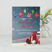 Einladung zu Weihnachtsfeiern (Stehend Vorderseite)