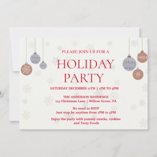 Einladung zu Weihnachtsfeiern (Vorderseite)