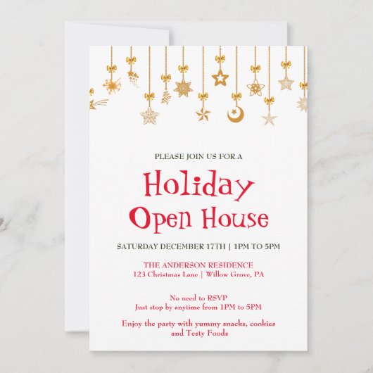 Einladung zu Weihnachtsfeiern (Vorderseite)