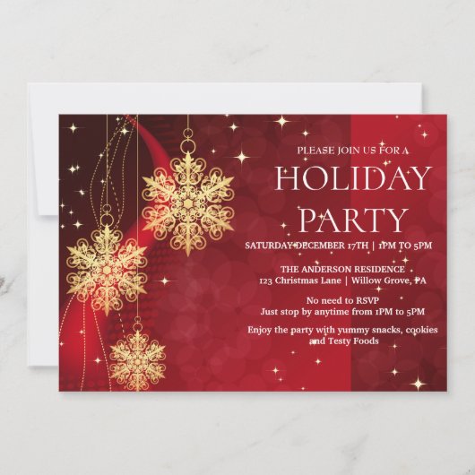 Einladung zu Weihnachtsfeiern (Vorderseite)