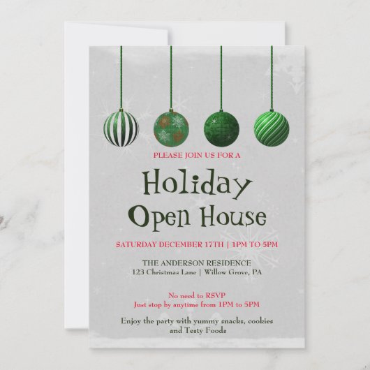 Einladung zu Weihnachtsfeiern (Vorderseite)