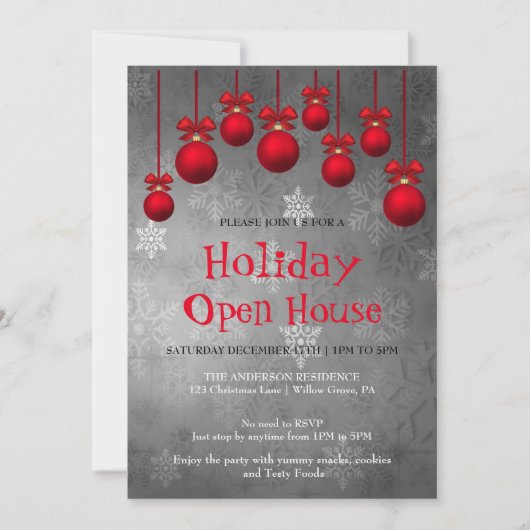 Einladung zu Weihnachtsfeiern (Vorderseite)