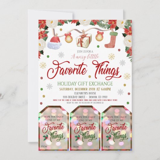 Einladung zu Weihnachtsgeschenken (Vorderseite)