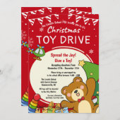 Einladung zu Weihnachtsspielzeug (Vorne/Hinten)