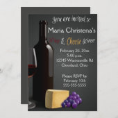 Einladung zu Wein und Käsesorten (Vorne/Hinten)