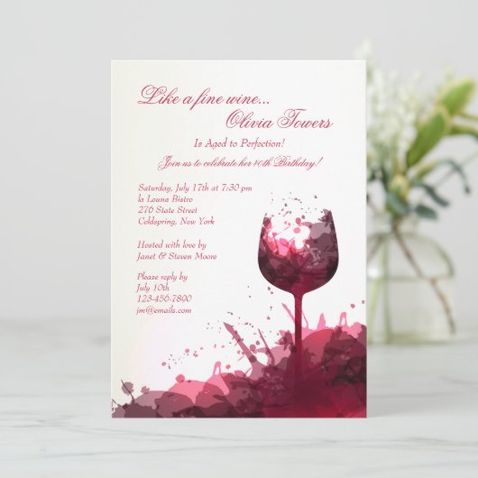 Einladung zu Weinproben (Stehend Vorderseite)