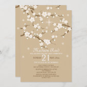 Einladung zu weißen Blüten (Vorne/Hinten)