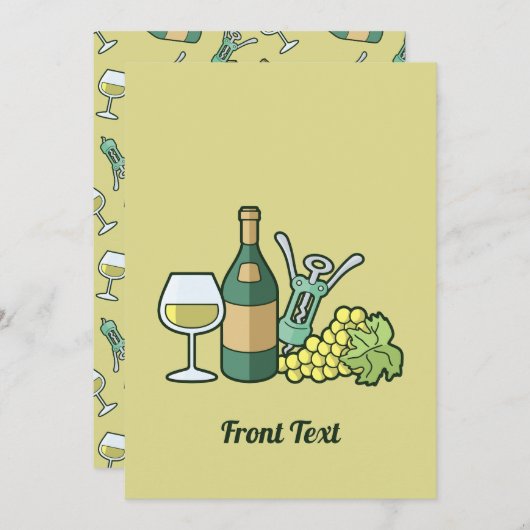 Einladung zu Weißwein (Vorne/Hinten)