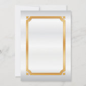 Einladung zu White Satin und Gold Graduate (Rückseite)