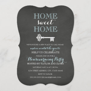 Einladung zu wichtigen Chalkboard Housewarming