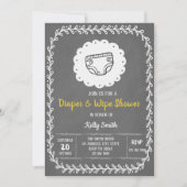 Einladung zu Windeln und Wischdusche (Vorderseite)