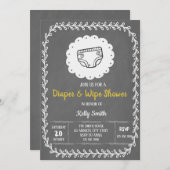 Einladung zu Windeln und Wischdusche (Vorne/Hinten)