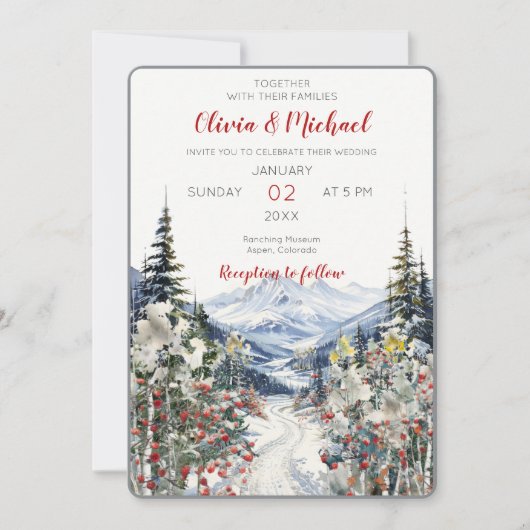 Einladung zu Winterberghochzeiten (Vorderseite)