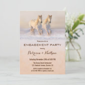 Einladung zu Winterpferden im Schnee (Stehend Vorderseite)