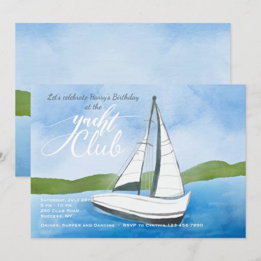 Einladung zu Yachtfarben (Vorne/Hinten)