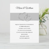 Einladung zu zwei Herz Hochzeiten (Stehend Vorderseite)