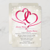 Einladung zu zwei Herzen (Vorne/Hinten)